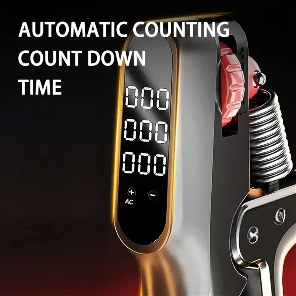 KALOAD 5-100kg USB Rechargeable Electronic Counting Hand Gripper Adjustable Resistance Strengthener for Finger Arm Muscle Strength Exercise Training — view 4