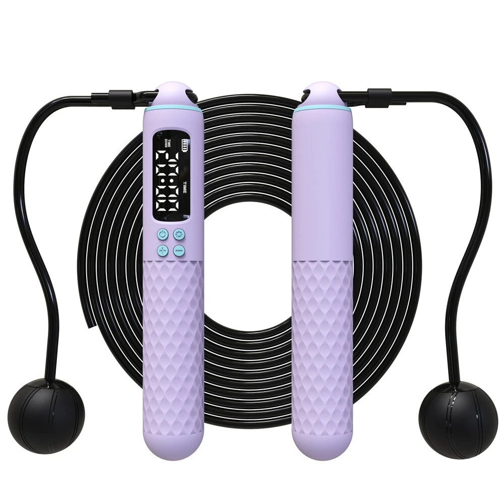 KALOAD Bluetooth Smart Count Jump Rope Type-C Charging Weighted / Cordless Wire Rope Adjustable Jump Rope Trainer Digital Wireless Calorie Counter — view 10