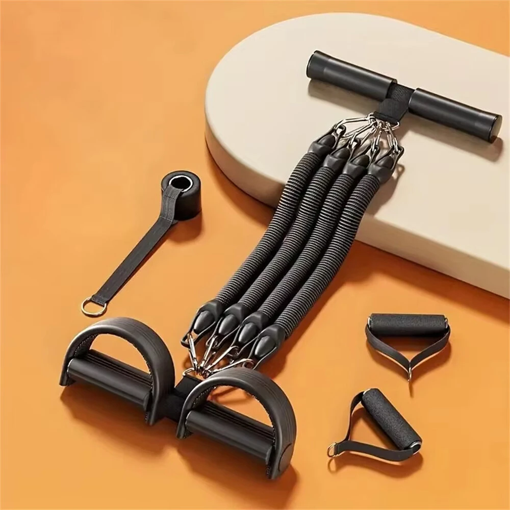 KALOAD Multifunction Fitness Resistance Band Pedal Pull-Up Sit-Up Trainer Adjustable Full Body Exercise Equipment Non-Slip Handles Portable Home Gym Workout Tool Ankle Puller Door Hook Accessories — view 6