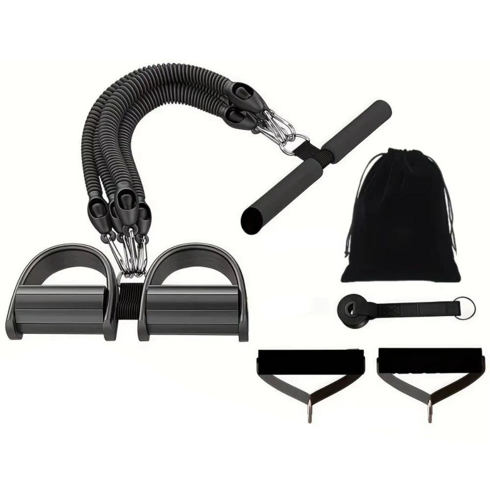 KALOAD Multifunction Fitness Resistance Band Pedal Pull-Up Sit-Up Trainer Adjustable Full Body Exercise Equipment Non-Slip Handles Portable Home Gym Workout Tool Ankle Puller Door Hook Accessories — view 7