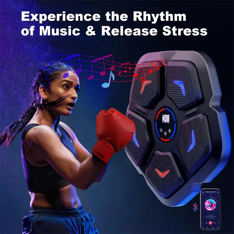 KALOAD Smart Electronic Boxing Machine Rhythm Musical Target RGB Lights Music Boxing Taekwondo Muay Thai Karate Sanda Martial Arts for Fitness Training Christmas Gift — view 4