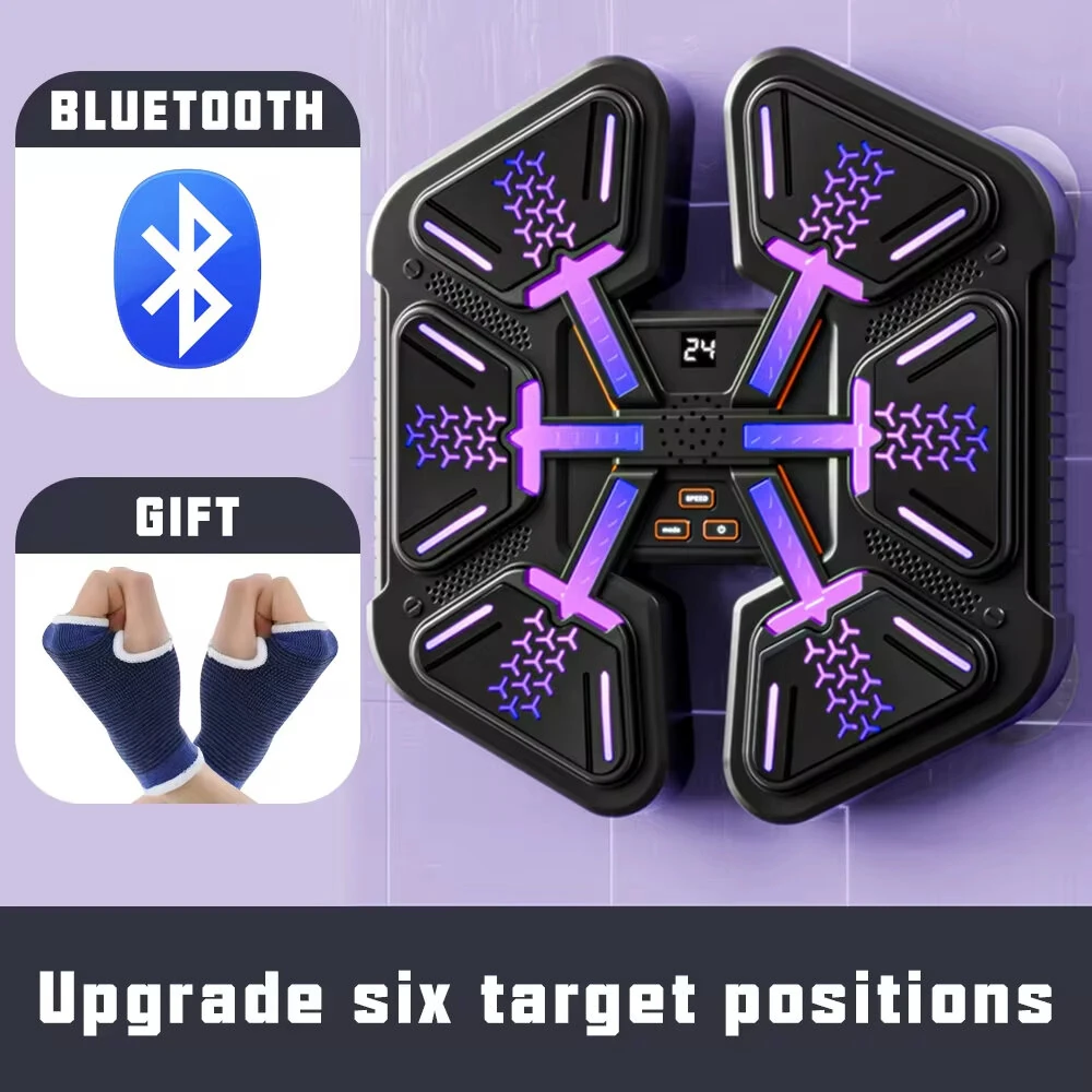 KALOAD Smart Music Bluetooth Boxing Machine Adult Children Sports Fitness Boxing Trainer Home Exercise Response Training Boxing Wall Target with Glovers — view 3