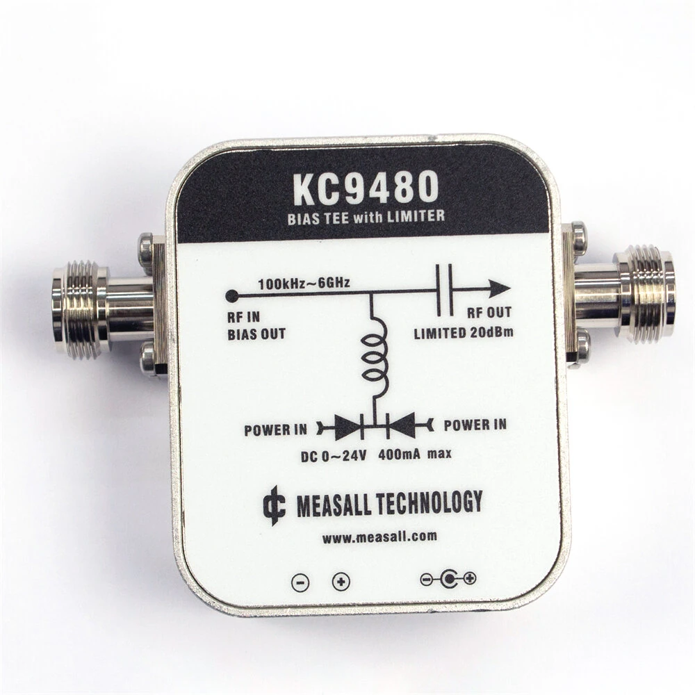 KC9480 DC Bias Injector 1MHz 6GHz Dual Power Input Integrated Limiter Protection ESD Protect Wide Frequency Range Radio Frequency Reception — image 1