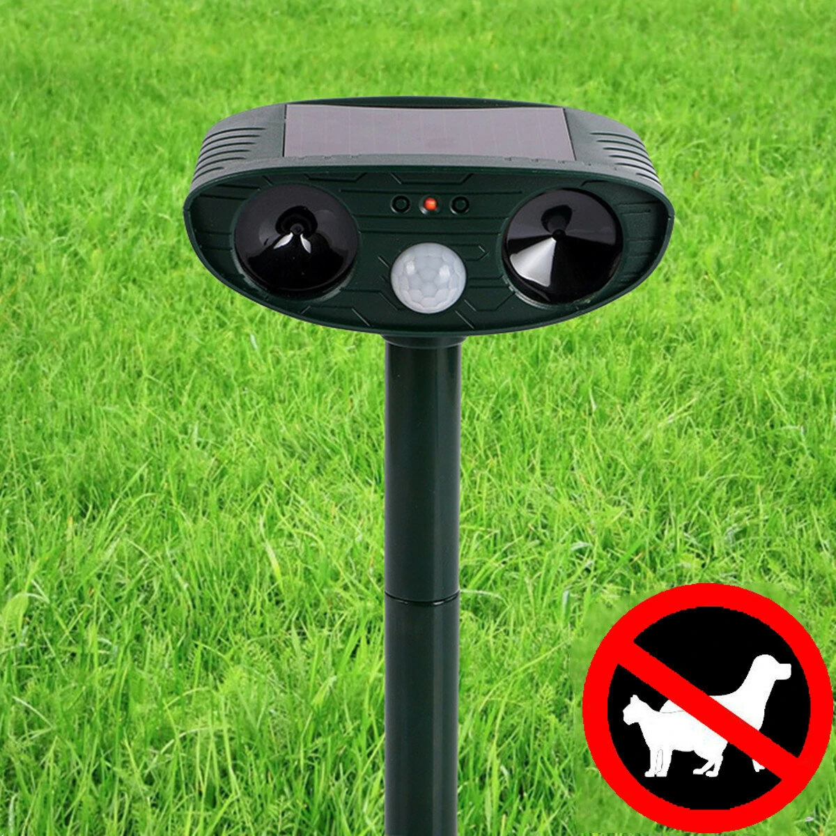 KCASA Outdoor Garden Solar Ultrasonic Repeller PIR Pest Animal Mouse Fox Cat Dog Repellent — KCASA