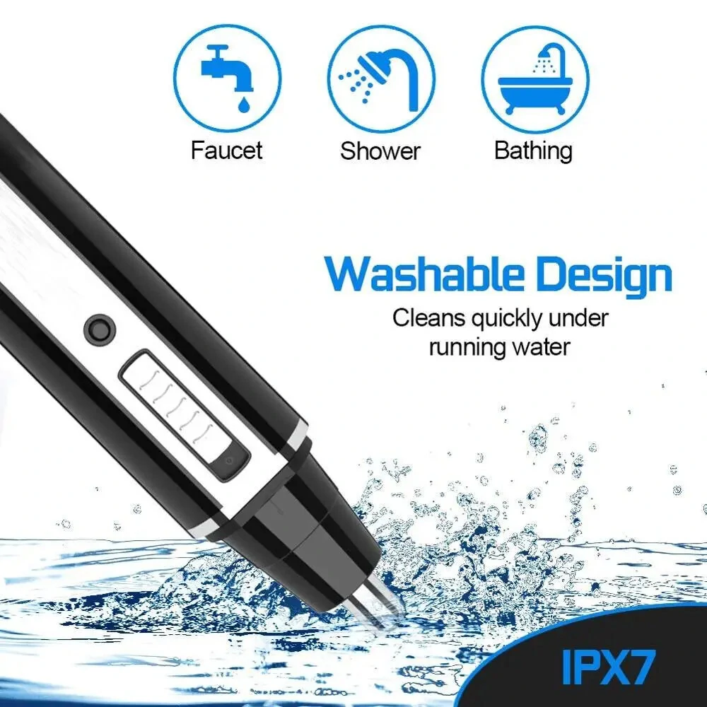 Kemei 4-in-1 Nose Ear Hair Trimmer with High-Quality Stainless Steel Blades Washable and Replaceable Trimming Head Compact Portable Design 60 minutes Working Time with Charging Indicator — view 8