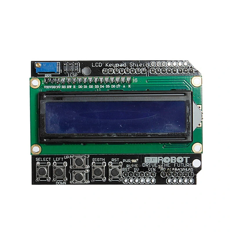 Keypad Shield Blue Backlight For Robot LCD 1602 Board Geekcreit for Arduinno - products that work with official Arduinno boards — Keypad