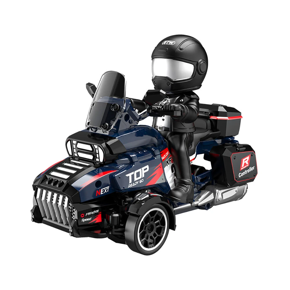 KFPLAN KF35 1:43 RTR 2.4G RWD RC Car Tricycle Motorcycle Full Proportional Control LED Light Drift Remote Control Vehicles Models Toys