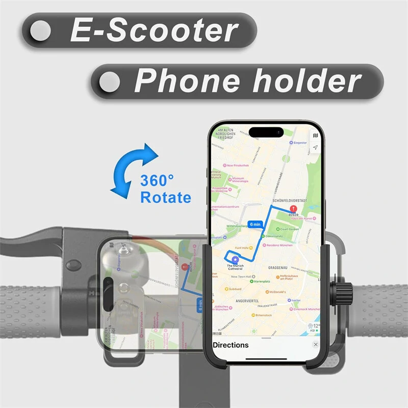 KGVYKL Phone Holder 4.7"-7.2" Adjustable Phone Clip Stand Shockproof Portable Bike Holder Phone Bracket for Bicycle Electric Scooter Motorcycle — view 2