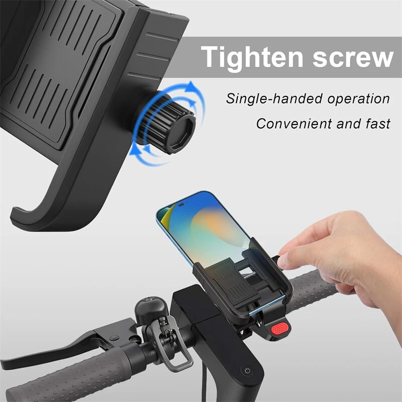 KGVYKL Phone Holder 4.7"-7.2" Adjustable Phone Clip Stand Shockproof Portable Bike Holder Phone Bracket for Bicycle Electric Scooter Motorcycle — view 5