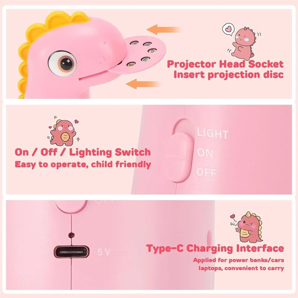 Kids Drawing Projector Trace and Draw Projector Art Sketcher Smart Table LED Light Painting Board Learning Educational Toys Cute Dinosaur Children Toy for Toddlers Boys Girls Birthday Gift — view 6