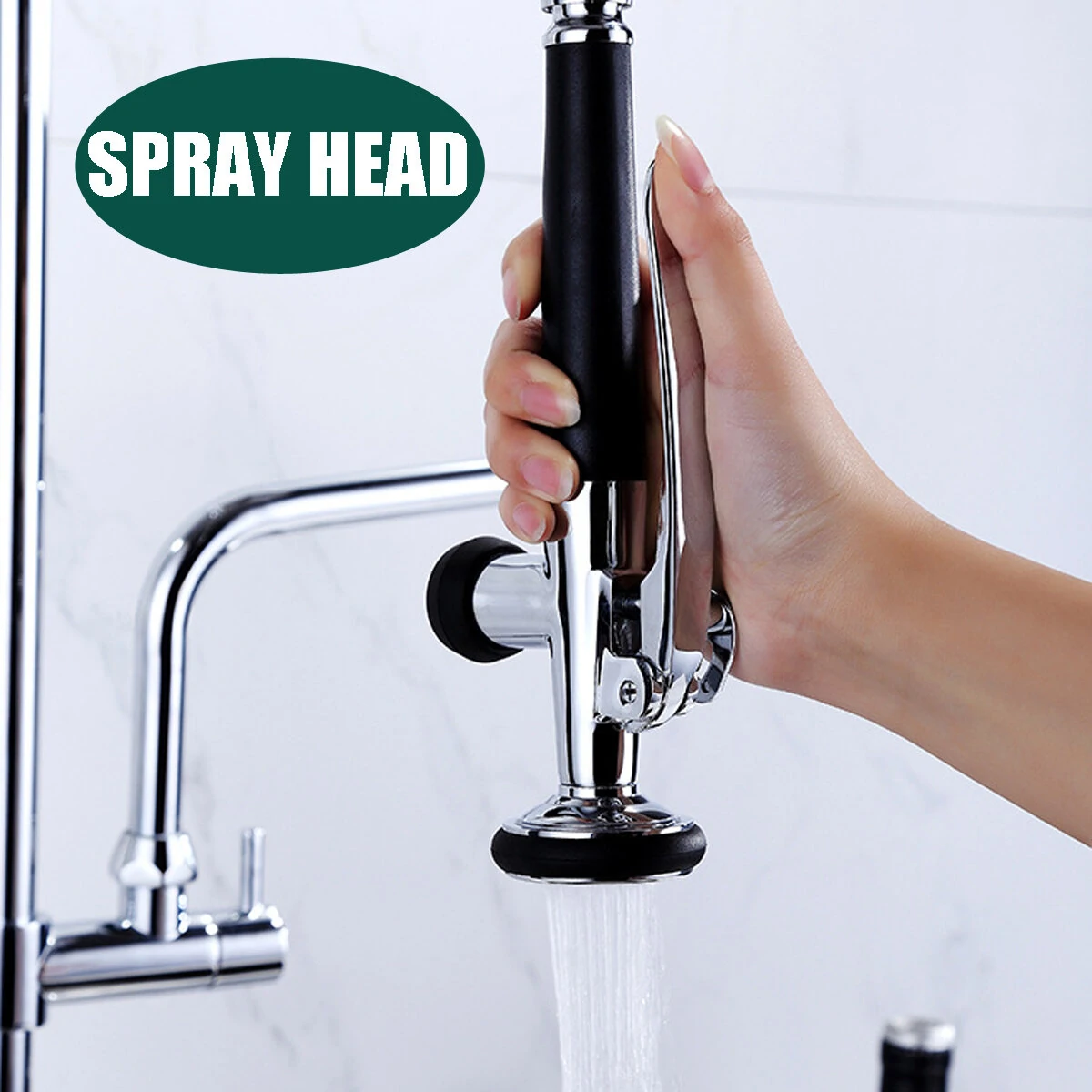 Kitchen Spray Head Swivel Sink Pull Down Pre-Rinse Faucet Tap Sprayer Repalcement Part — view 3
