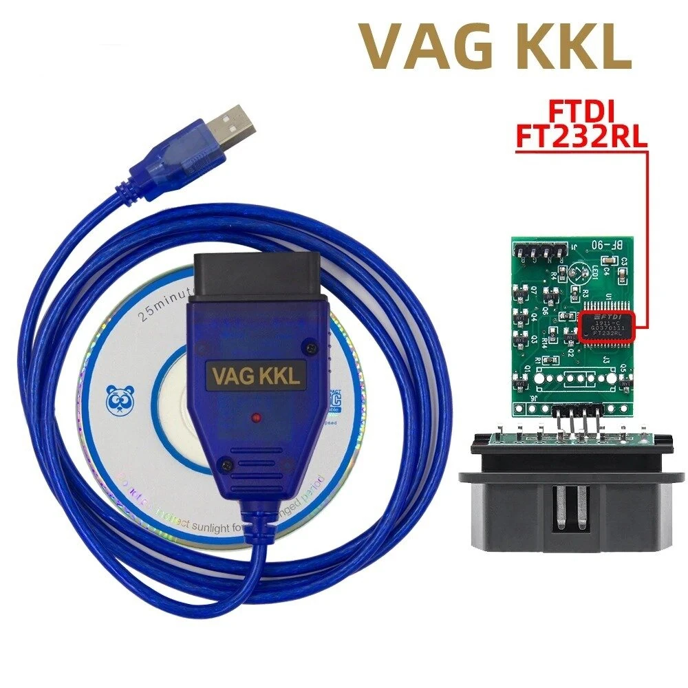 KKL 409.1 CH340 FT232RL KKL 409 Car Diagnostic Cable USB OBDII Car Diagnostic Scanner for Volkswagen/Audi — view 6