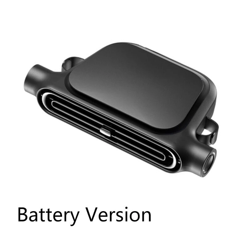 KLX09 Car Seat Fan 3000mAh Battery 3-Speed Adjustable Type-C Charging Hidden Headrest Mount Dual-Duct Turbo Cooling Fan — view 6
