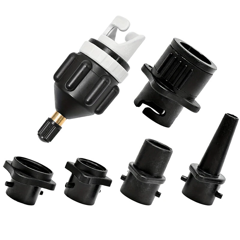 KOETSU Air Pump Air Valve Adapter Kit Paddle Board Air Nozzle Multifunctional Conversion Head Air Adapter with 4 Air Valve Nozzles