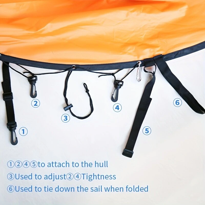 KOETSU Kayak Boat Wind Paddle Sailing Kit, Popup Board Sail Rowing Downwind Boat Windpaddle With Clear Window, Kayak Accessories — view 6