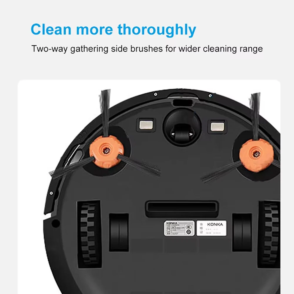 KONKA 3 In 1 1000pa Household Smart Sweeping And Mopping Vacuum Cleaner With 400ml Dustbin Capacity Automatic Charging for Home Office — view 4