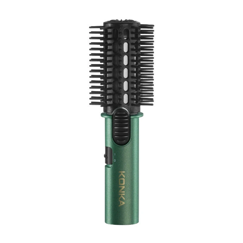 KONKA Mini Portable Hair Styling Kit Curling Iron Straightening Comb Hot Air Comb Hairdressing Set Large Curler Portable Travel Dual-Purpose Barber Curling Iron Straight Hair Comb — view 3