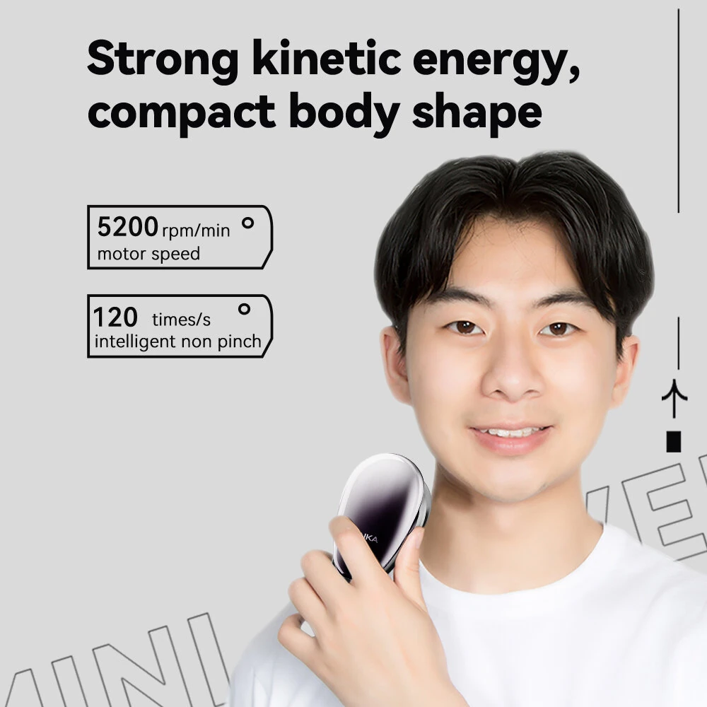KONKA Mini Shaver Men's Electric Shaver Travel Portable Smart Type C Rechargeable Beard Shaver 5200 RPM High-speed Motor — view 6