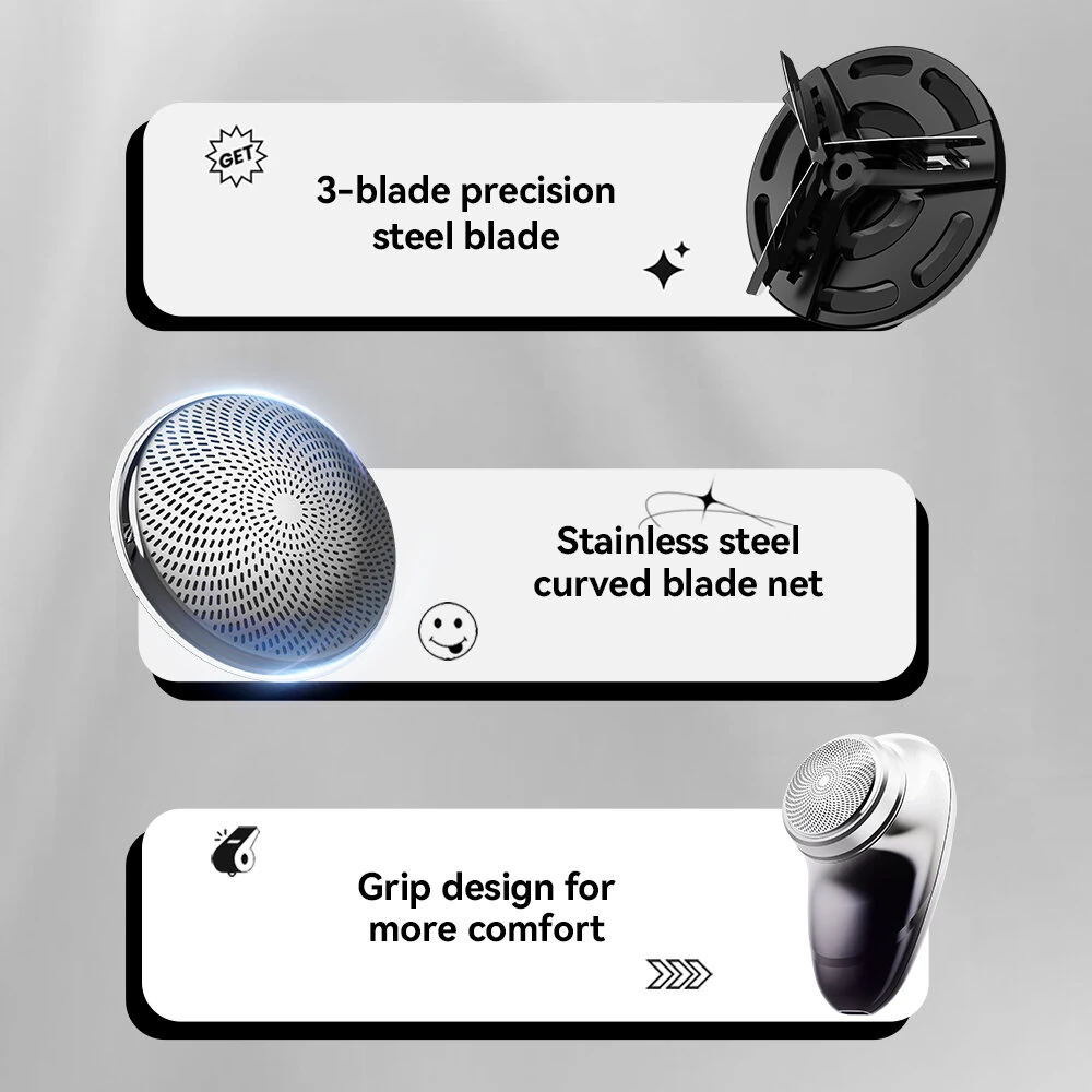 KONKA Mini Shaver Men's Electric Shaver Travel Portable Smart Type C Rechargeable Beard Shaver 5200 RPM High-speed Motor — view 7