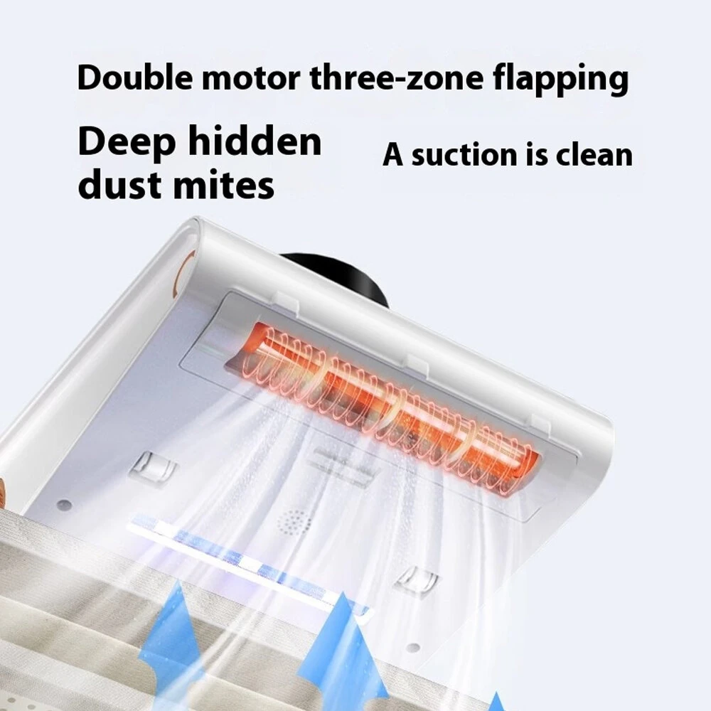 KONKA Mite Remover with UV Light 10000Pa Strong Suction Lightweight Bed Vacuum Cleaner Washable HEPA Filter Mattress Vacuum — view 3