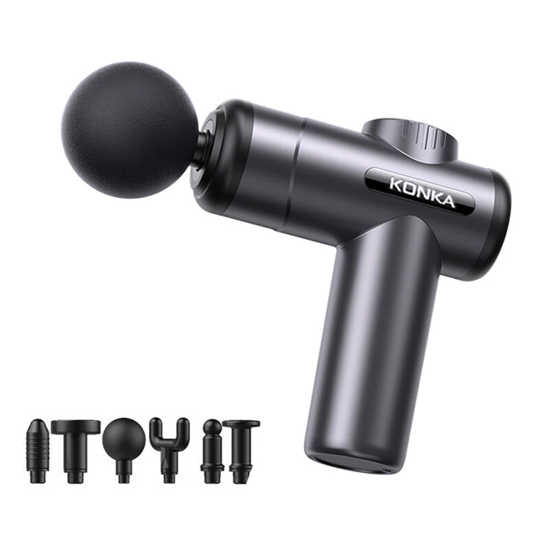 KONKA V19 Fascia Gun 6 Speeds Adjustable 6 Massage Heads Massager Gun Relieve Fatigue Muscle Relaxation 1200mAh — view 4