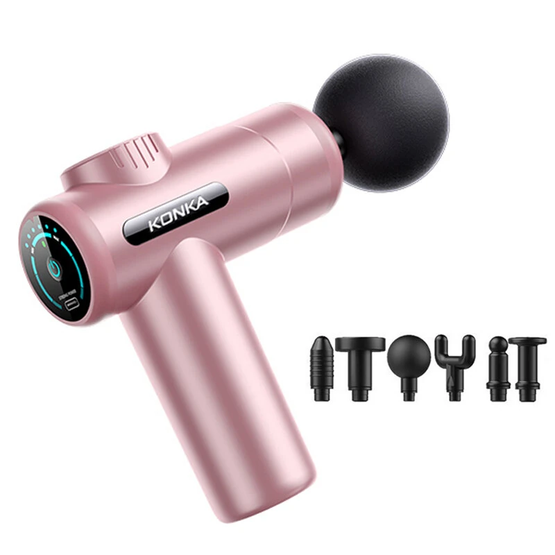 KONKA V19 Fascia Gun 6 Speeds Adjustable 6 Massage Heads Massager Gun Relieve Fatigue Muscle Relaxation 1200mAh — view 5