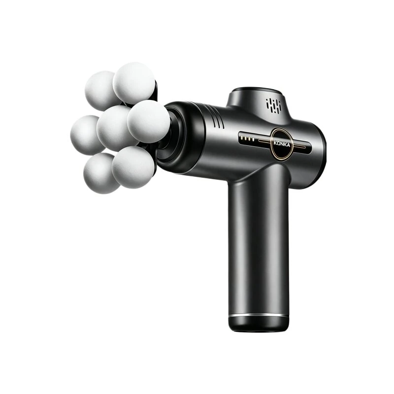 KONKA V1B 7-Head Professional Massage Gun with 9 Massage Heads & LCD Display 99 Speed Levels Adjustable Quiet Operation Portable Muscle Massager for Home Use — KONKA