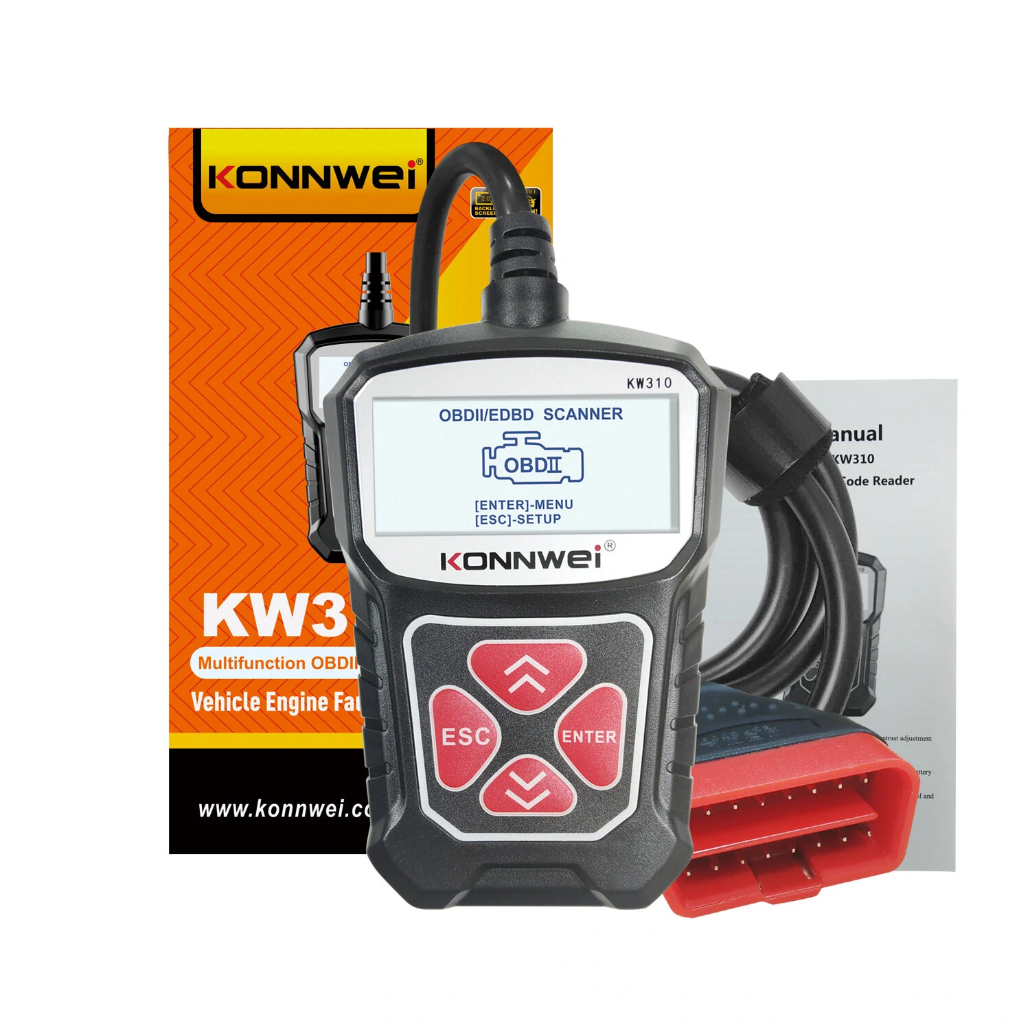 KONNWEI KW310 OBD2 Car Diagnostic Scanner EOBD Scan Tool DTC Engine Code Reader — view 10