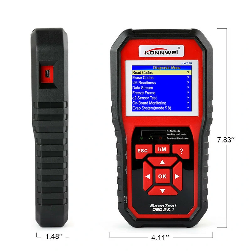 KONNWEI KW850 OBD2 Car Scan Diagnostic Tool EOBD Scanner Engine Fault Code Reader Multi-languages — view 5
