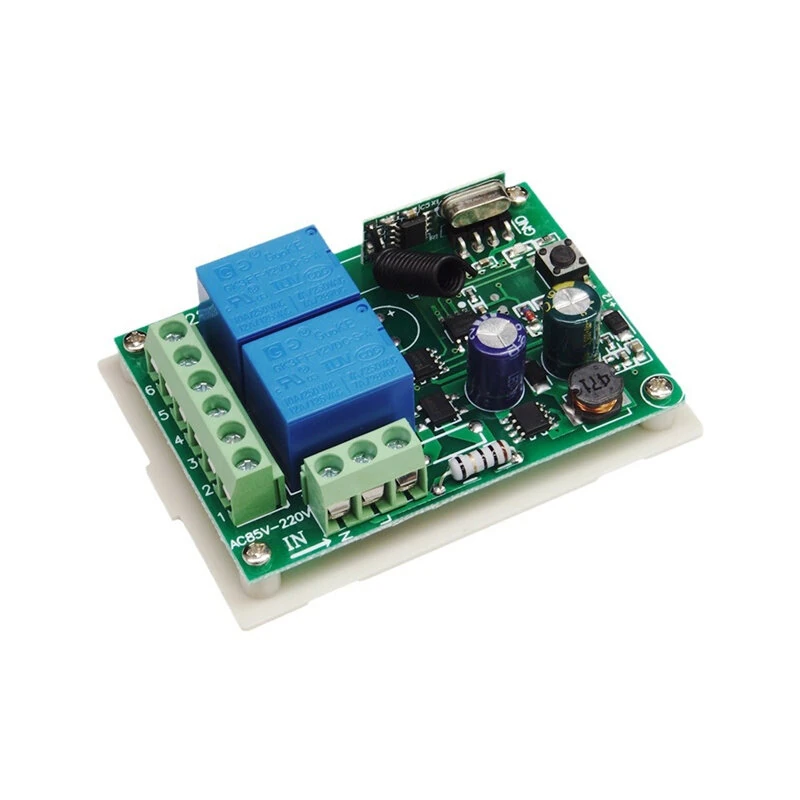 KR2202 433MHz AC 85-250V 2CH RF Remote Control Switch Controller + RF Relay Receiver For Light Garage Door Opener — view 5