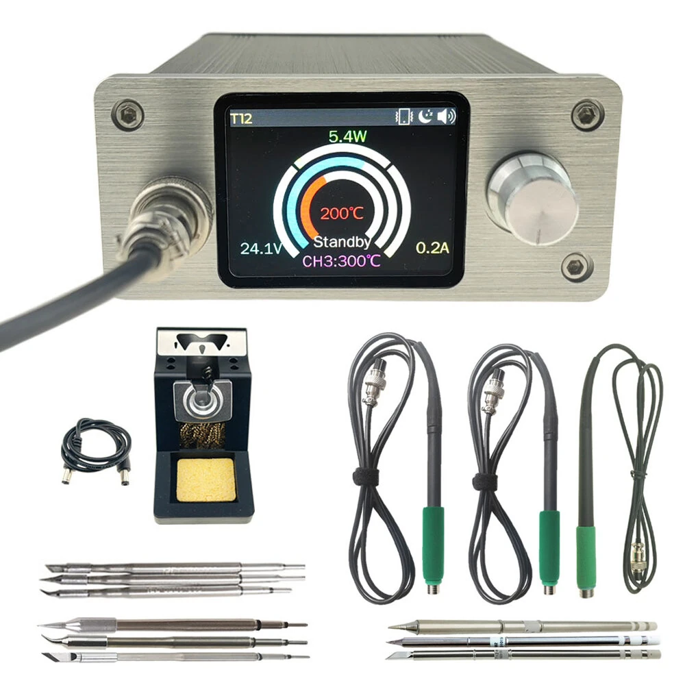 KSGER Soldering Station Controller For C210 C245 T12 Iron Tips AC 100-240V TFT 2.0 Inch Display — view 2