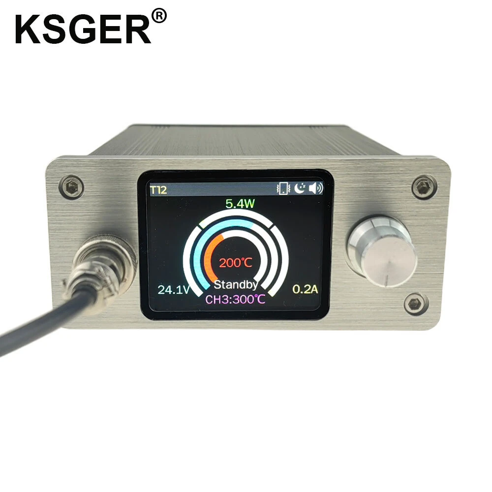 KSGER Soldering Station Controller For C210 C245 T12 Iron Tips AC 100-240V TFT 2.0 Inch Display — view 6