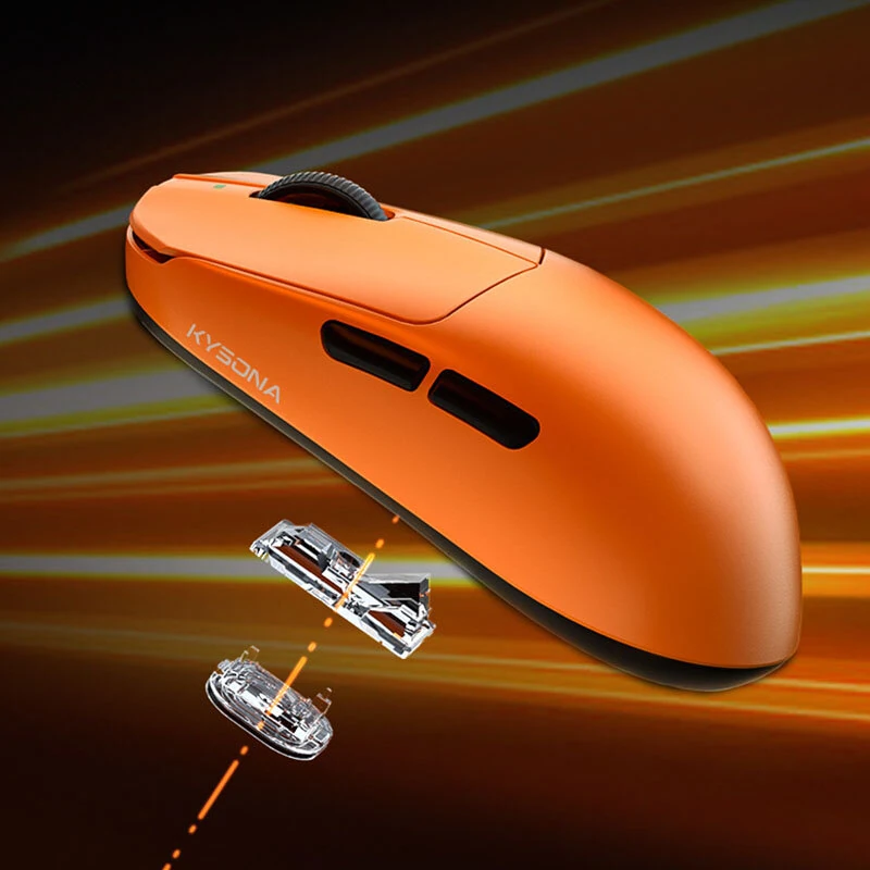 KYSONA Tri-mode Wireless Mouse PAW3950 Sensor Dual 8KHz Polling Rate 41g Lightweight E-sports Gaming Mouse — view 4