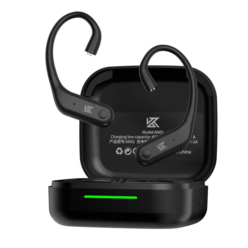 KZ AN01 bluetooth Module HiFi Gaming Earhooks Active Noise Cancellation Bilateral 4-Mic Call Noise Reduction LDAC HD Audio 40H Playback Low Gaming Latency Wireless Audio Receiver for KZ Earphone — KZ