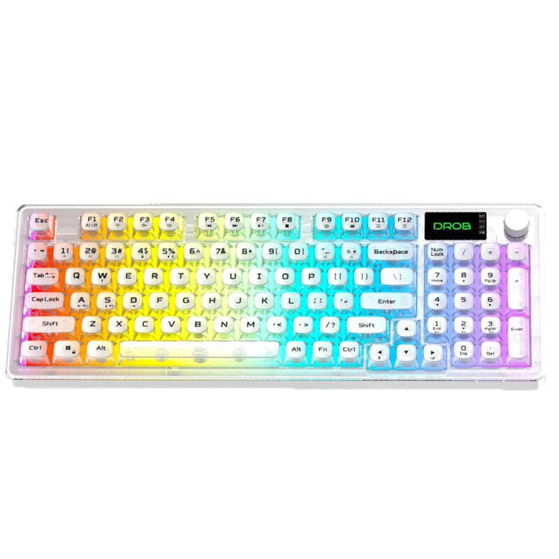 L2 Tri-Mode Wireless AI Keyboard with Multifunctional Knob RGB Backlit 2000mAh 94 Keys Office Mute Keyboards — image 1