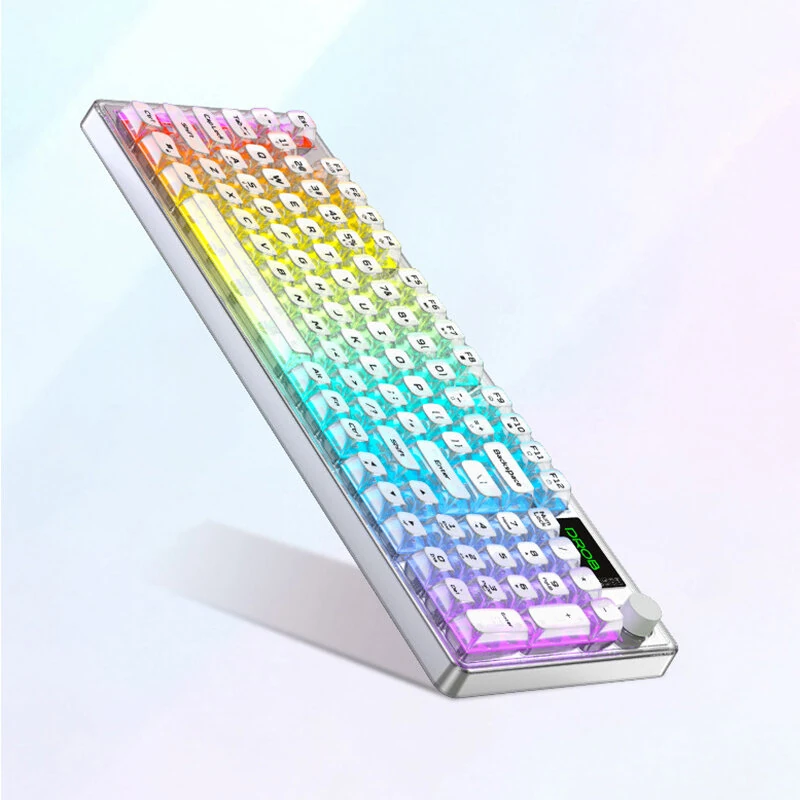 L2 Tri-Mode Wireless AI Keyboard with Multifunctional Knob RGB Backlit 2000mAh 94 Keys Office Mute Keyboards — view 3