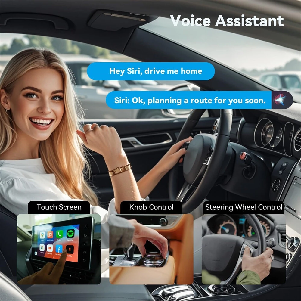 LAESD Q1N 2 in 1 Wireless CarPlay Android Auto Box Wired to Wireless Plug Play Converter Smart Box USB Dongle — view 6