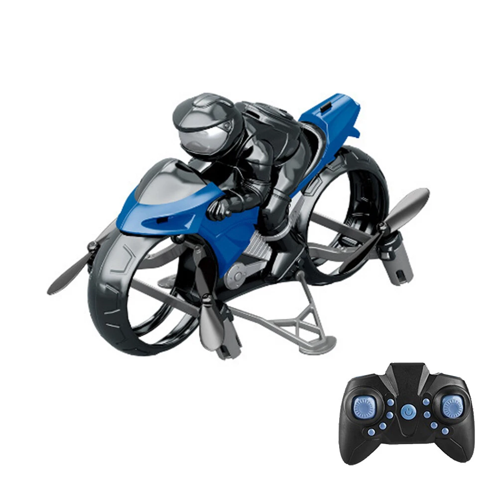 Land Air Four-Axis RC Motorcycle Aircraft Model Flying Motorbike Ground and Air Drone 360° Stunts for Kids — view 2