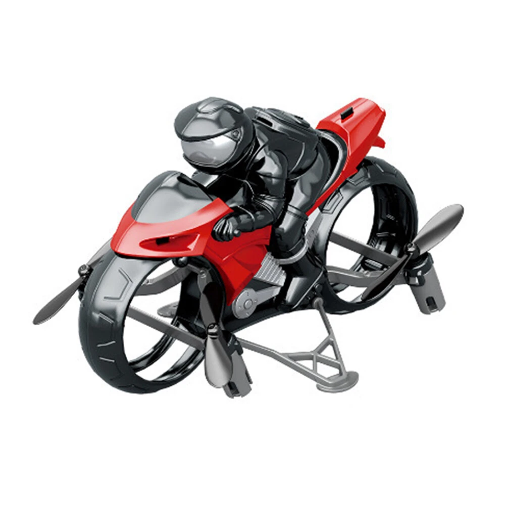 Land Air Four-Axis RC Motorcycle Aircraft Model Flying Motorbike Ground and Air Drone 360° Stunts for Kids — view 4