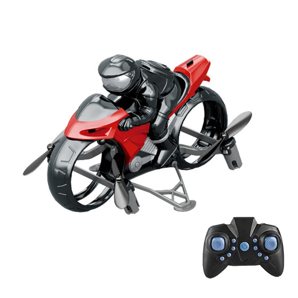 Land Air Four-Axis RC Motorcycle Aircraft Model Flying Motorbike Ground and Air Drone 360° Stunts for Kids — view 6