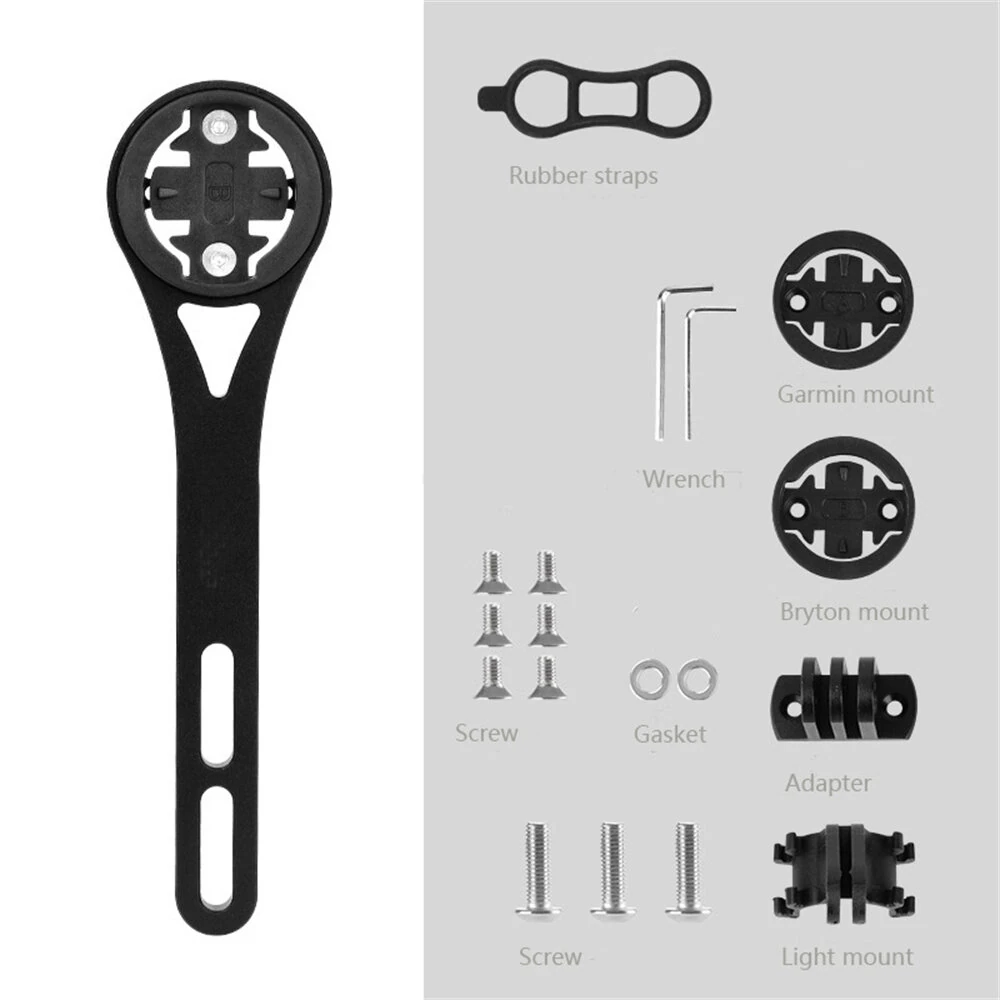 LAOTIE Bicycle Computer Holder Aluminum Alloy Bike Sports Camera Speedometer Mount for MTB Integrated Handlebar — view 3