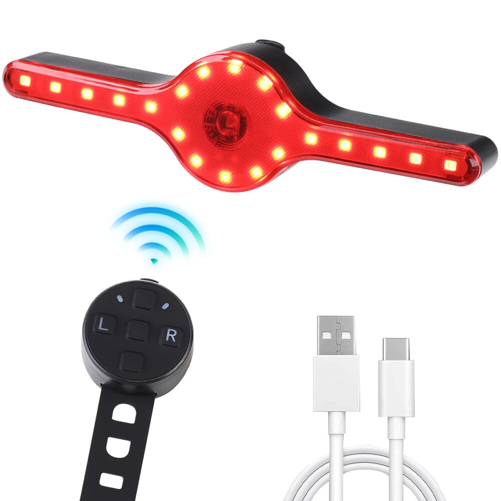 LAOTIE X8 Wireless Remote Bike Turn Taillight 400mAh Battery 7 Light Modes Type-C Rechargeable IPX5 Waterproof Smart Brake Sensing Loud Warning Bicycle Rear Light for Night Safe Cycling — view 7
