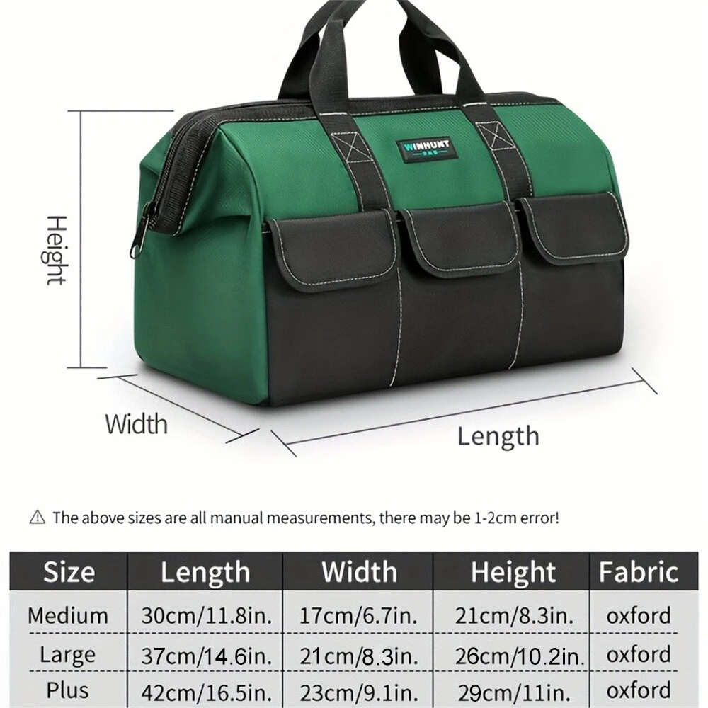 Large Capacity Handheld Tool Bag Carpentry Tools Electrician Bag Repair Wear-resistant Thickened Canvas Men's Field Use Storage Tool Bag — view 8