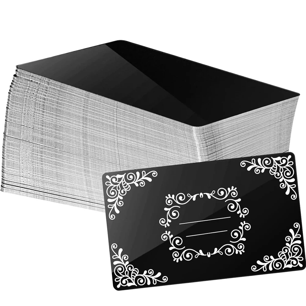 Laser Engraving Blank Aluminum Sheets 86x54x021mm Smooth Surface for Business Cards Gift Cards DIY Projects