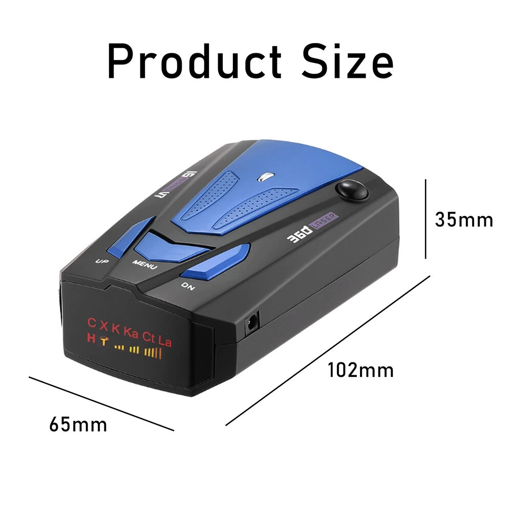 Laser Radar Detector Long Range Detection 360 Degree Speed Monitoring with Voice Alerts, Easy Install for All Vehicles Radar Detectors — view 10