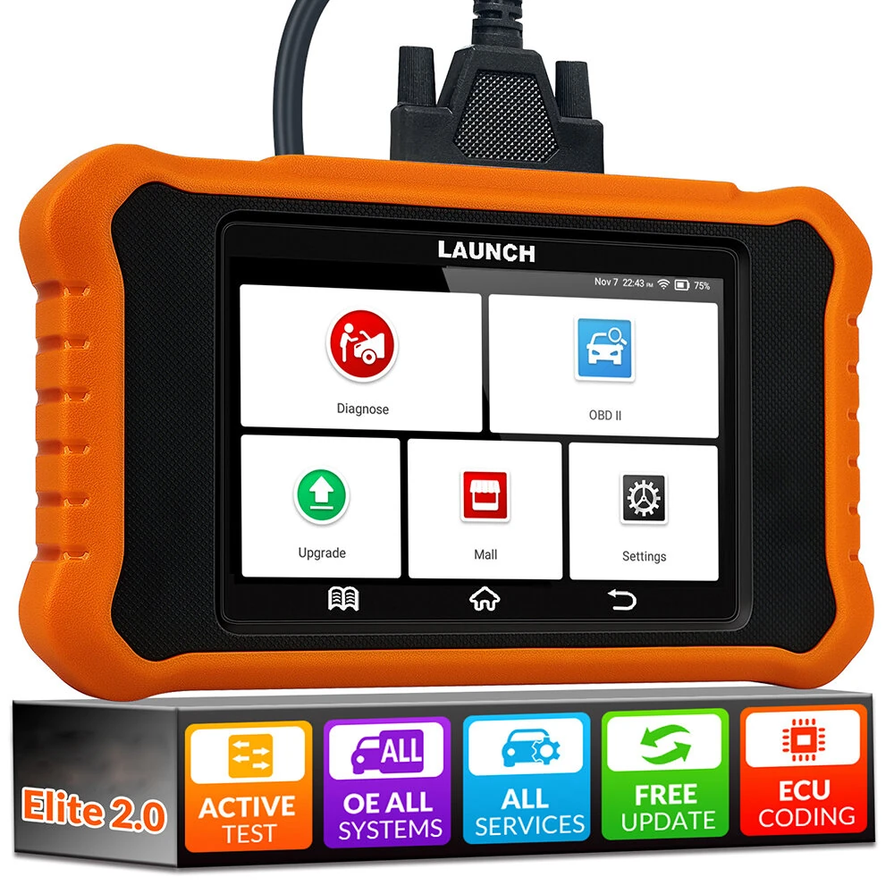 LAUNCH 431X Creader Elite 2.0 Bidirectional OBD2 Scanner All System Car Diagnostic Tool ECU Coding 31 Reset Lifetime Free Update