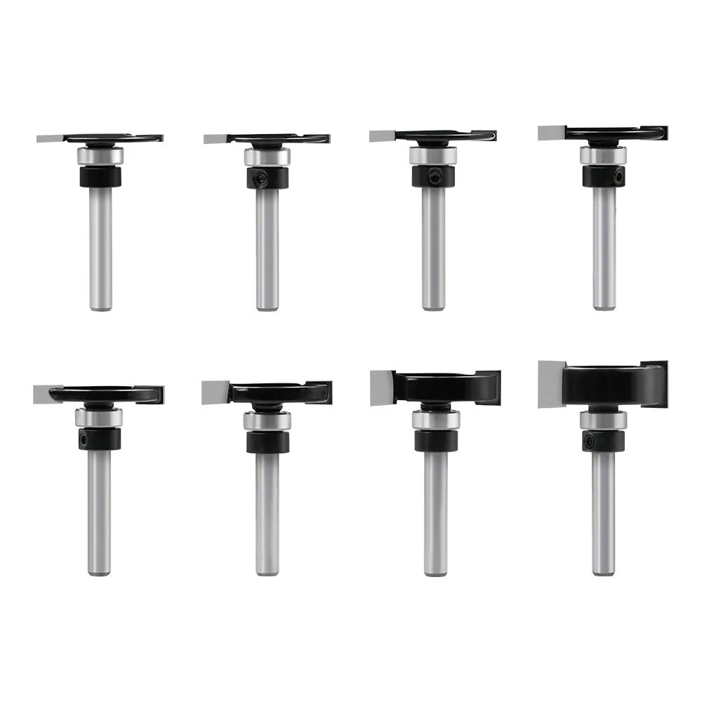 LAVIE 6mm Shank T-Slot Router Bit Tungsten Carbide Blade Multiple Cutting Depths MDF Particle Board Hardwood Compatible Electric Wood Router Engraving Machine Cutting Tool — LAVIE
