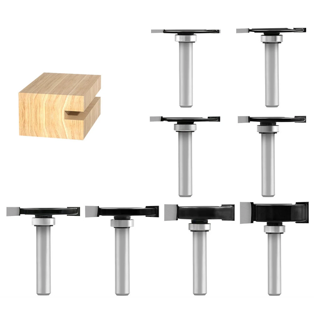 LAVIE 8mm Shank T-Slot Router Bit YG8 Tungsten Steel Multiple Sizes Woodworking Grooving Cutting Tool MDF Plywood Hardwood — view 3