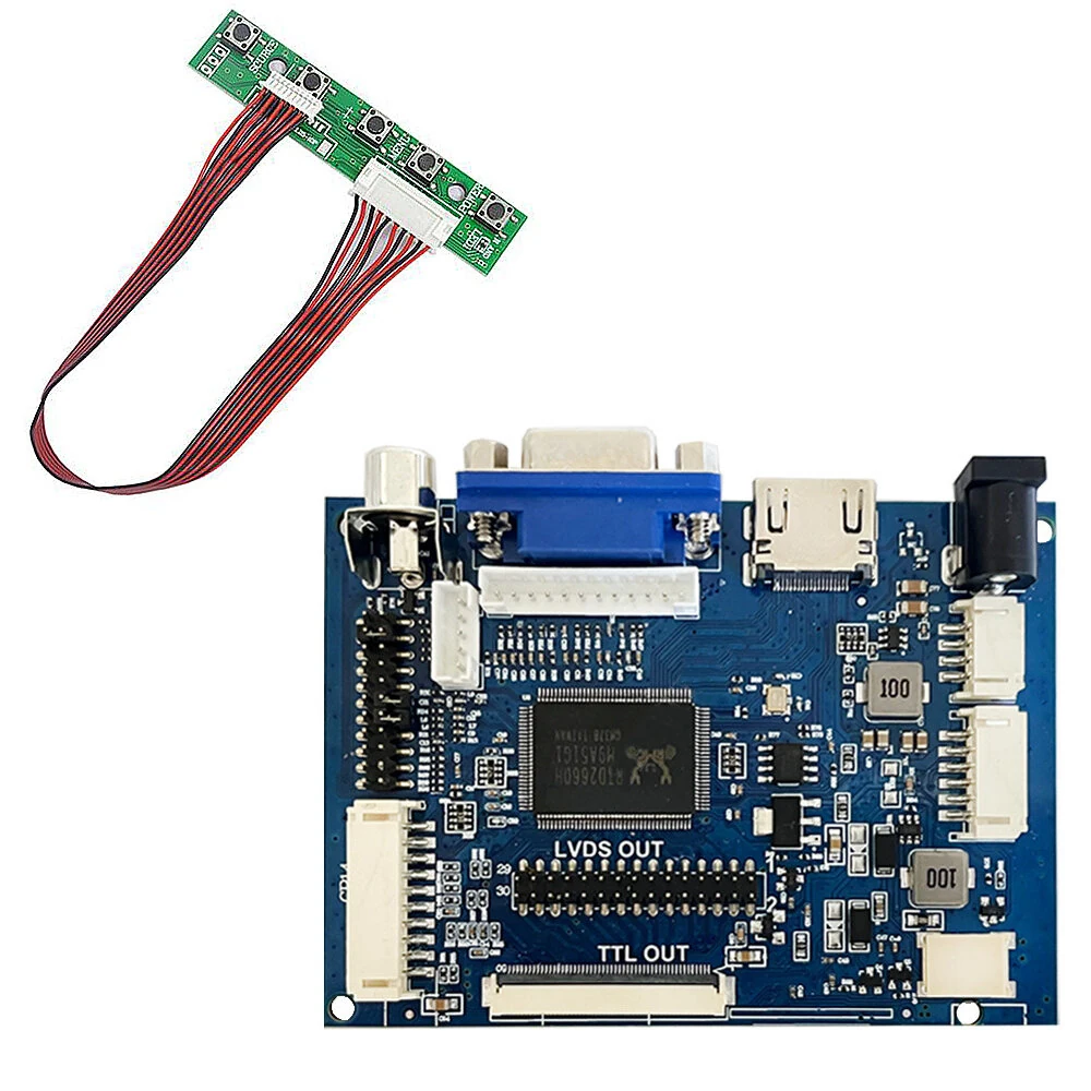LCD Display TTL LVDS Controller Board HDMIVGA 2AV 50PIN for AT070TN90 92 94 Support Automatically VS-TY2662-V1 with 5-key Keyboard