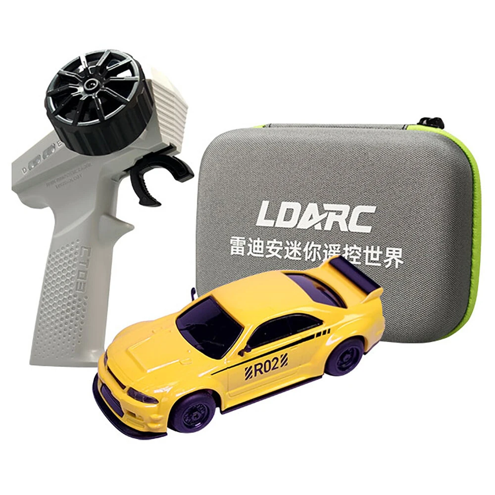 LDARC R02 1/64 2.4G RWD Drift RC Car Mini Race LED Light Radio Control High-Speed Motor On-Road Racing Vehicle Model Boys Gifts 60 Minutes Playing Time Toys — view 10
